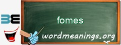 WordMeaning blackboard for fomes